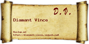 Diamant Vince névjegykártya
